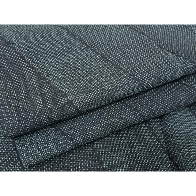 平和屋着物▽綿薩摩　東郷織物謹製　手織　160亀甲　實篤　単衣　濃紺地　逸品　AAAY1525np 平和屋着物▽綿薩摩 東郷織物謹製 手織 160亀甲 實篤 単衣 濃紺地 逸品