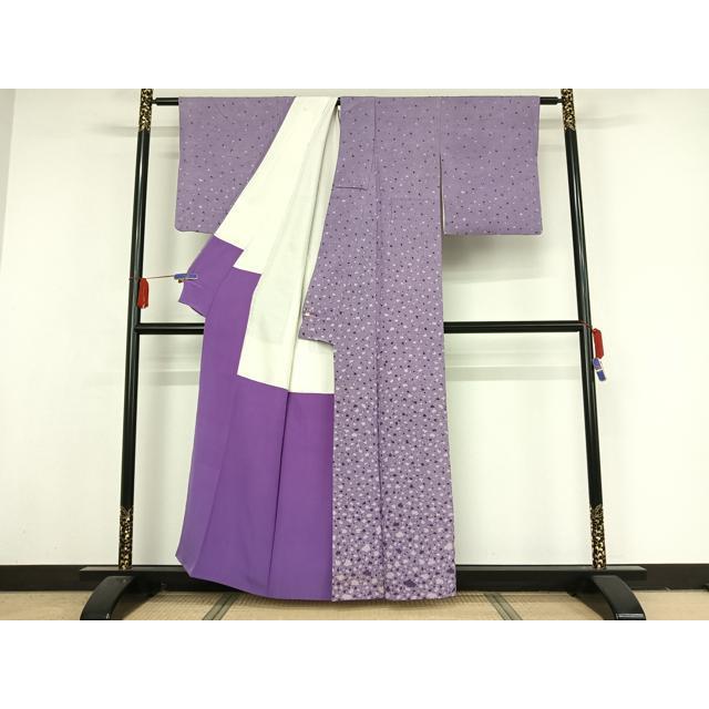 値下げ交渉ＯＫ！作家物 極上濱ちりめん 松葉 色留袖 訪問着 正絹 Ｂ４５９ 値下げ交渉OK！作家物 極上濱ちりめん 松葉 色留袖 訪問着