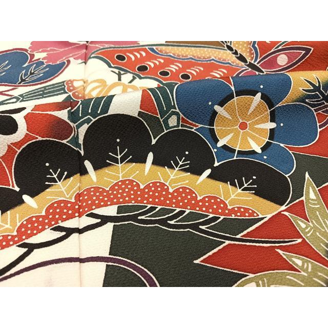 平和屋着物○手ざし京紅型染・宮崎紅型 宮崎良次 振袖 鴛鴦花蝶文 暈し
