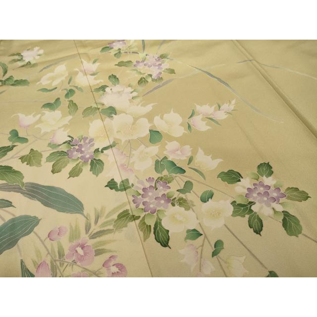 極上　訪問着　友禅　風景草花文　暈し染め　正絹　逸品 □訪問着 草花文 暈し染め 正絹 逸品 極上 訪問着 友禅 風景草花