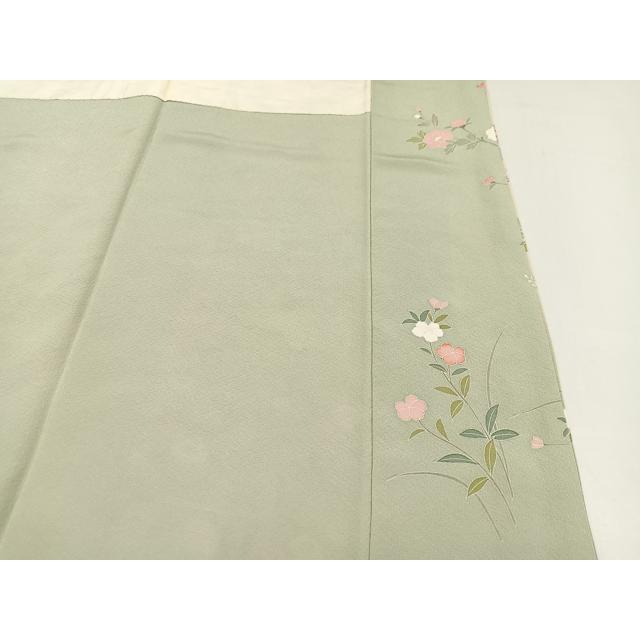 平和屋着物○京加賀友禅 百貫達雄 訪問着 枝花文 正絹 逸品 AAAY8627ph