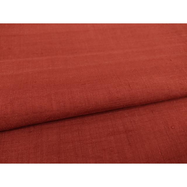 着尺　紬　無地　レッド、赤系　細かいドット柄　正絹 反物　未使用品 133 着尺 紬 無地 レッド、赤系 細かいドット柄 正絹 反物 未使用品 133