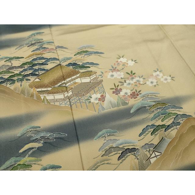 平和屋着物○京友禅の人間国宝 上野為二 訪問着 風景文 暈し染め 正絹