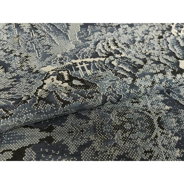 平和屋着物○都喜ヱ門 本場大島紬 一元7マルキ 総絣 風景