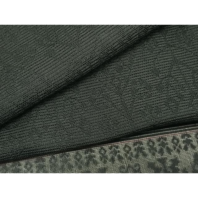 平和屋着物▽羽織　スリーシーズン　春夏秋　塵除け　横段文　黒地　正絹　逸品　AAAZ1099fy_6