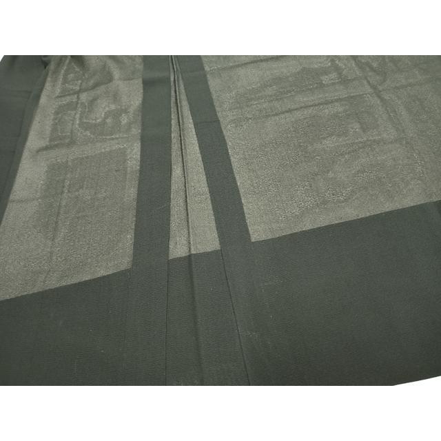 平和屋着物▽男性　長羽織　スリーシーズン　春夏秋　塵除け　黒地　正絹　逸品　AAAZ1437fy_3