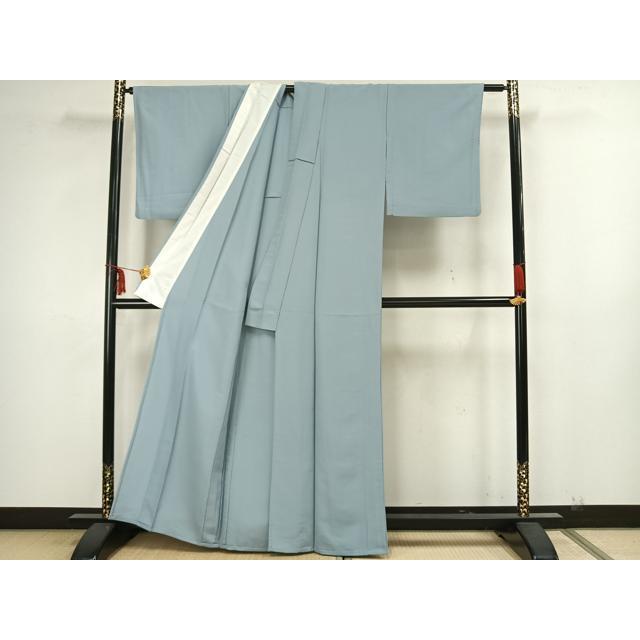 平和屋着物▽色無地　単衣　白藍色　洗える着物　AAAZ1459fy 平和屋着物▽色無地 単衣 白藍色 洗える着物 AAAZ1459fy ＼ 白藍色 と