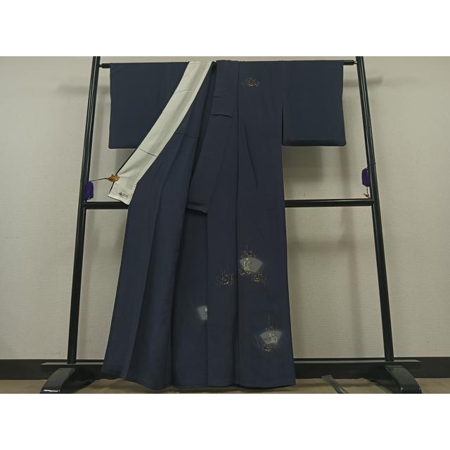 平和屋着物▽訪問着　単衣　刺繍　地紙兎文　暈し染め　金糸　金彩　鬼しぼ縮緬　やまと誂製　正絹　逸品　AAAZ3995jh 平和屋着物▽訪問着 単衣 刺繍 地紙兎文 暈し染め 金糸 金彩 鬼しぼ