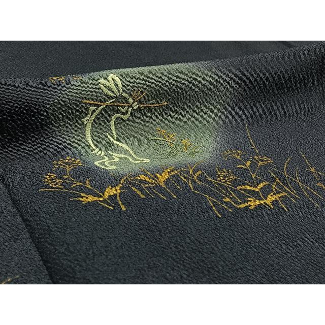 平和屋着物▽訪問着　単衣　刺繍　地紙兎文　暈し染め　金糸　金彩　鬼しぼ縮緬　やまと誂製　正絹　逸品　AAAZ3995jh 平和屋着物▽訪問着 単衣 刺繍 地紙兎文 暈し染め 金糸 金彩 鬼しぼ
