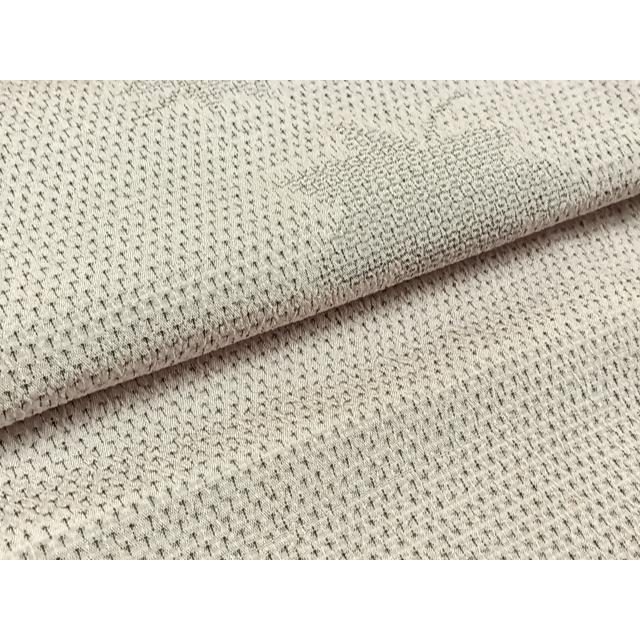 平和屋着物▽本塩沢 単衣 110亀甲 舞葉文 正絹 逸品 AAAZ5695jh