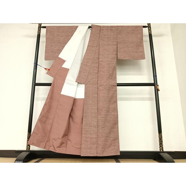 平和屋着物○真綿結城紬 網代織 証紙付き 正絹 逸品 未使用 AAAZ7333zg