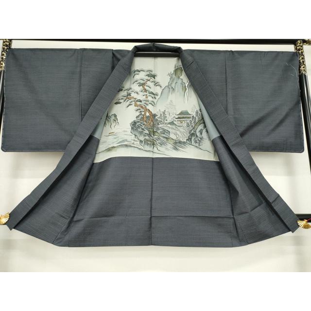 平和屋着物○男性 馬乗り袴 間道 正絹 逸品 CAAW7847yc