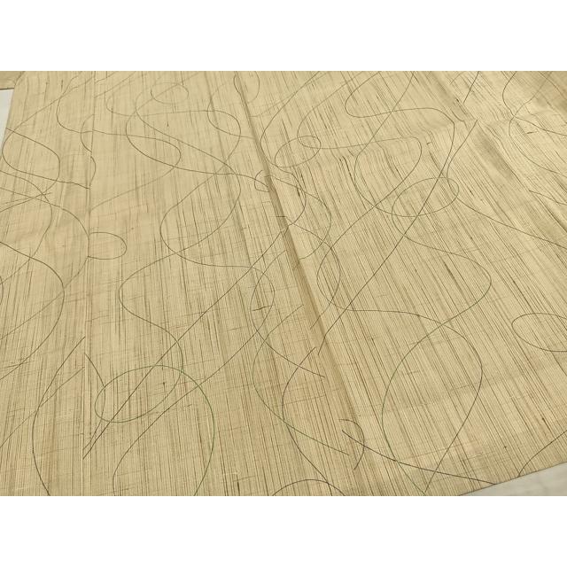 平和屋着物▽染織の名門 しょうざん 生紬 単衣 抽象文様 さが美扱い