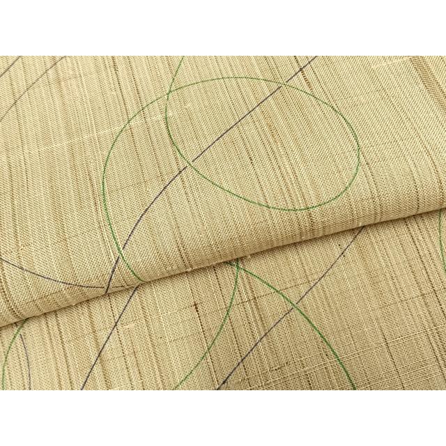 平和屋着物▽染織の名門　しょうざん  生紬　単衣　抽象文様　さが美扱い　証紙付き　正絹　逸品　AAAZ9016fy 平和屋着物▽染織の名門 しょうざん 生紬 単衣 抽象文様 さが美扱い