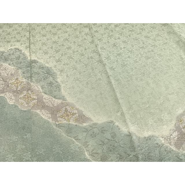 平和屋着物▽訪問着　単衣　花丸文　暈し染め　金彩　ロング丈　正絹　逸品　AAAZ9190fy