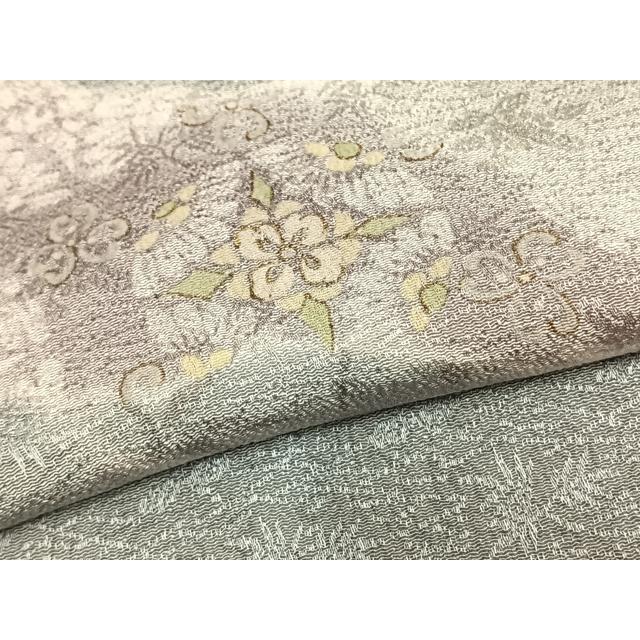 平和屋着物▽訪問着　単衣　花丸文　暈し染め　金彩　ロング丈　正絹　逸品　AAAZ9190fy