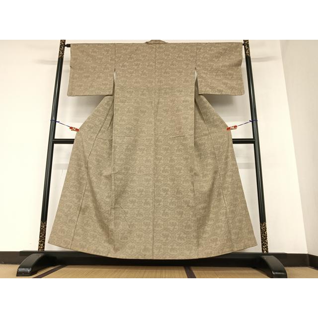 平和屋着物○本場結城紬 重要無形文化財 輪繋ぎ 正絹 逸品 未使用