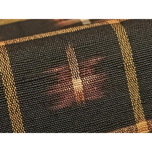 平和屋着物○国指定重要無形文化財 本場久米島紬 手織 菱