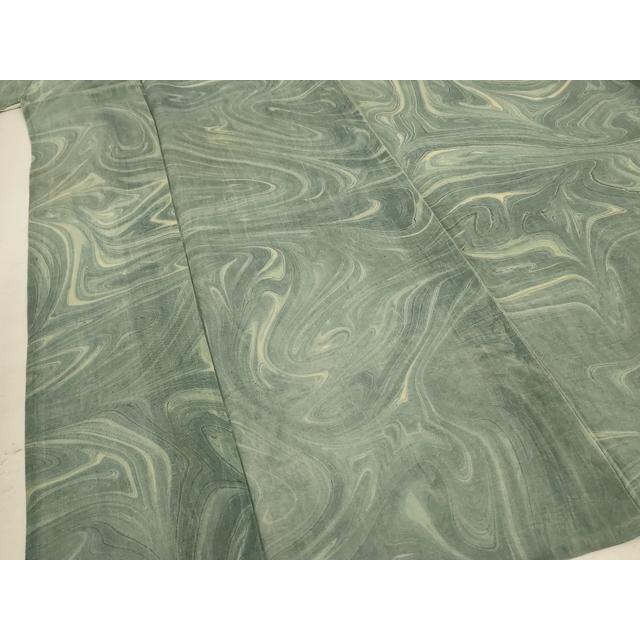 平和屋着物＊夏物 絹芭蕉 墨流し文様 正絹 逸品 AABA2807jd