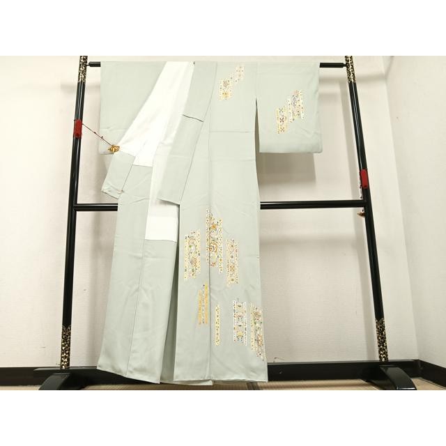 平和屋着物○創業460年・千總 訪問着 駒刺繍 更紗花文 金彩 高島屋扱い