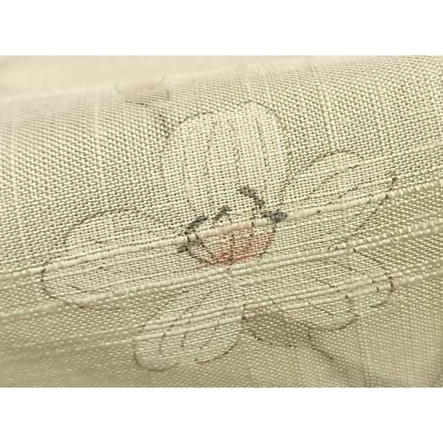 平和屋着物▽訪問着　単衣　生紬　手描き　草花文　正絹　逸品　AABA7585fy 平和屋着物▽訪問着 単衣 生紬 手描き 草花文 正絹 逸品 AABA7585fy