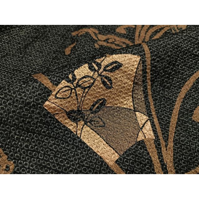 平和屋着物○訪問着 絞り 地紙草花文 金彩 正絹 逸品 未使用