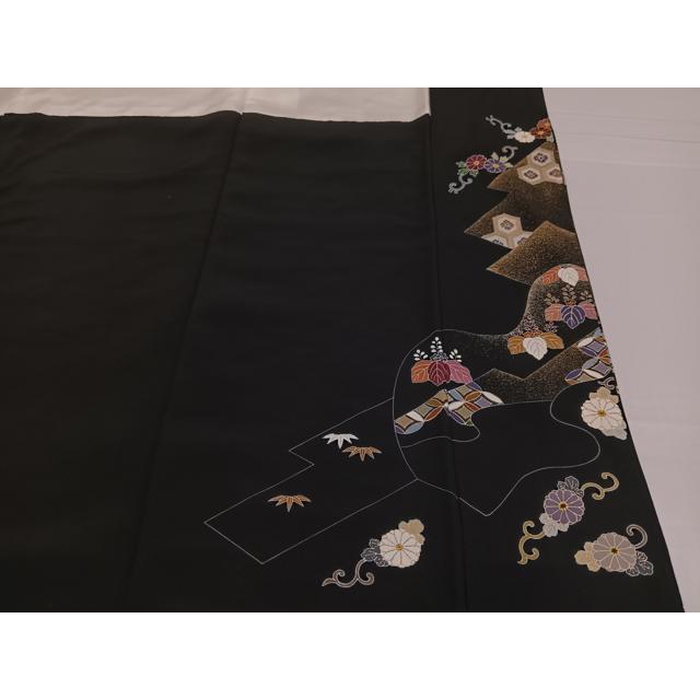 平和屋着物○京友禅の第一人者 松井青々 黒留袖 駒