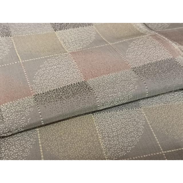 平和屋着物○お召 市松花文 正絹 逸品 AABB0158zg