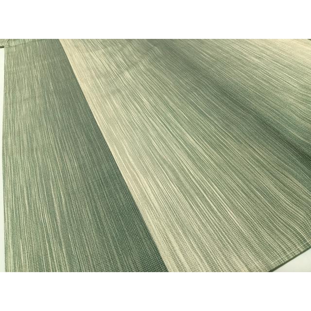 平和屋着物○本塩沢 縞 太丸織物謹製 証紙付き 正絹 逸品 AABB0328bzg