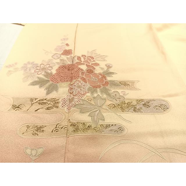 平和屋着物□訪問着 中国三大刺繍 汕頭刺繍 スワトウ刺繍 霞花文 暈し 