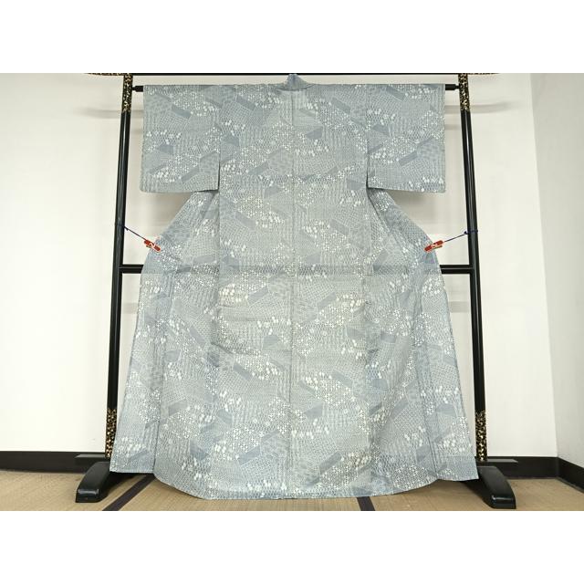 平和屋着物＊夏物　本場小千谷ちぢみ　切り嵌め花文　麻　逸品　AABB1343np 平和屋着物＊夏物 本場小千谷ちぢみ 切り嵌め花文 麻 逸品 AABB1343np