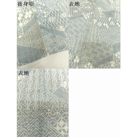 平和屋着物＊夏物　本場小千谷ちぢみ　切り嵌め花文　麻　逸品　AABB1343np 平和屋着物＊夏物 本場小千谷ちぢみ 切り嵌め花文 麻 逸品 AABB1343np