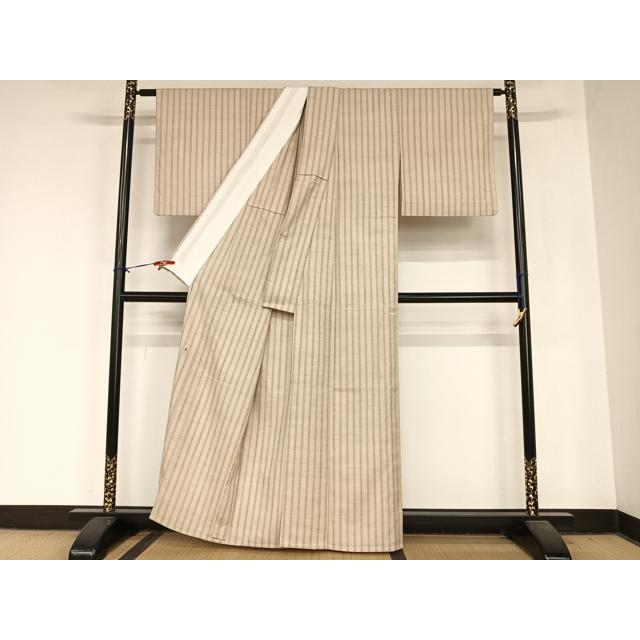 平和屋着物●極上　紅花紬　米沢　新田秀次　曙　証紙付き　逸品　未使用　CZAA5177s6 平和屋着物▽紅花紬 米沢 新田英行 新田間道 単衣 太子間道 証紙付き