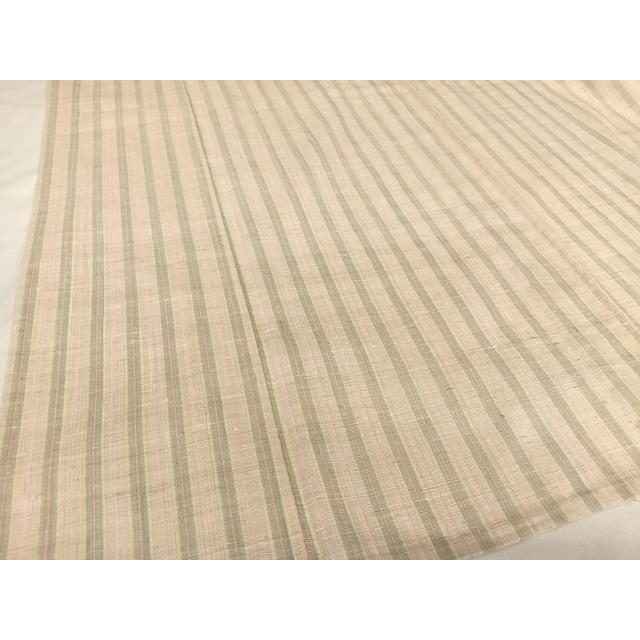 平和屋着物▽紅花紬 米沢 新田英行 新田間道 単衣 太子間道 証紙付き
