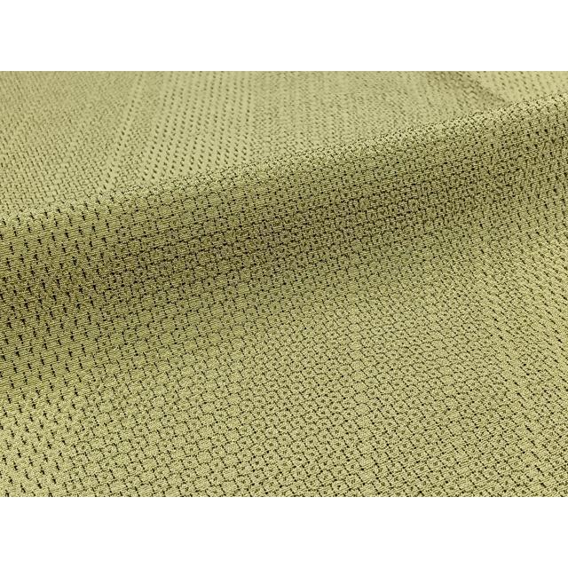 平和屋着物▽本塩沢 単衣 110亀甲 斜縞 正絹 逸品 AABB1420jh