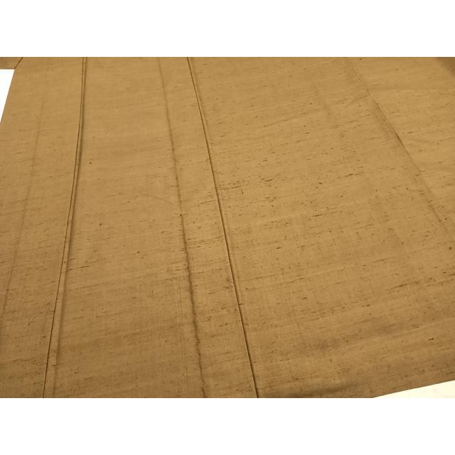 平和屋着物▽上質な紬 単衣 色無地 路考茶色 正絹 逸品 AABB2288fy