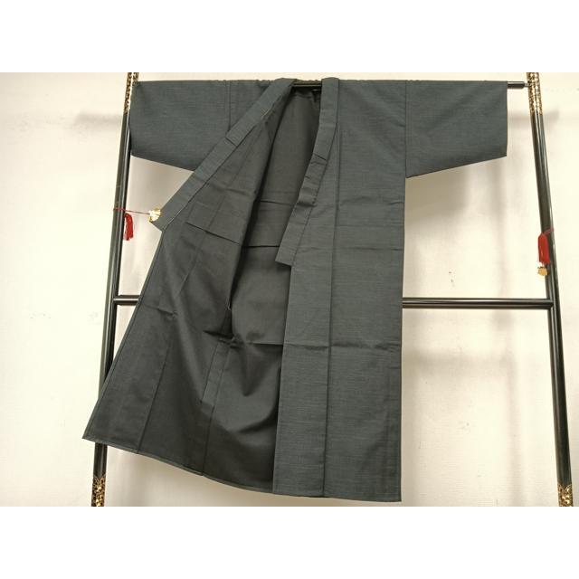 平和屋着物▽男性 お召 単衣 アンサンブル 霞文 正絹 逸品 AABB2300fy