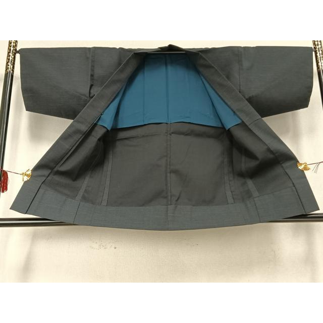 平和屋着物▽男性 お召 単衣 アンサンブル 霞文 正絹 逸品 AABB2300fy