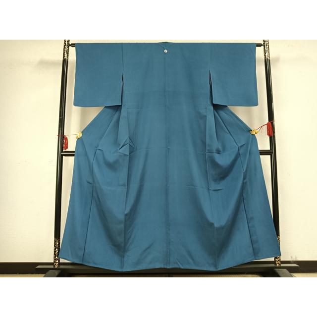 平和屋着物▽上質な色無地 単衣 薄縹色 三越扱い 正絹 逸品 AABB2414fy 