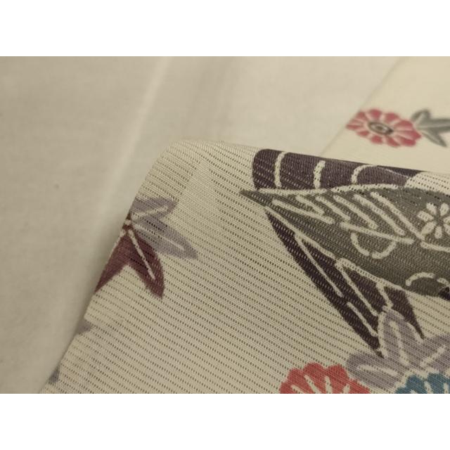 平和屋着物＊夏物　小紋　絽　草花文　金彩　正絹　逸品　AABE0661jd 平和屋着物＊夏物 小紋 絽 草花文 金彩 正絹 逸品 AABE0661jdの通販 by