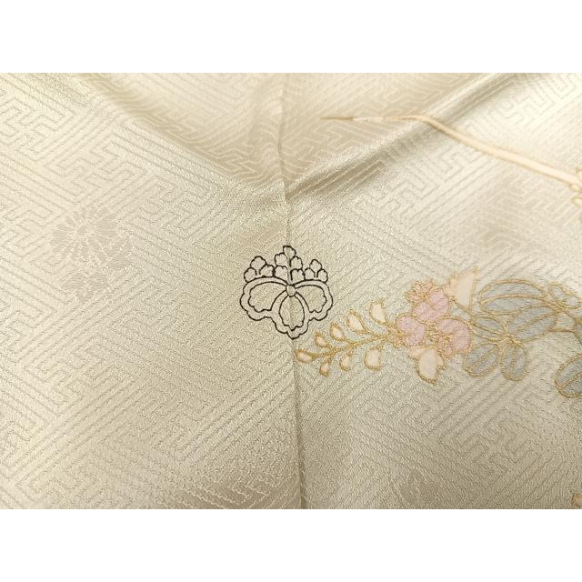 平和屋着物●訪問着　駒刺繍　橘　枝花文　暈し染め　金彩　正絹　逸品　AABB3652ph 平和屋着物○訪問着 駒刺繍 橘 枝花文 暈し染め 金彩