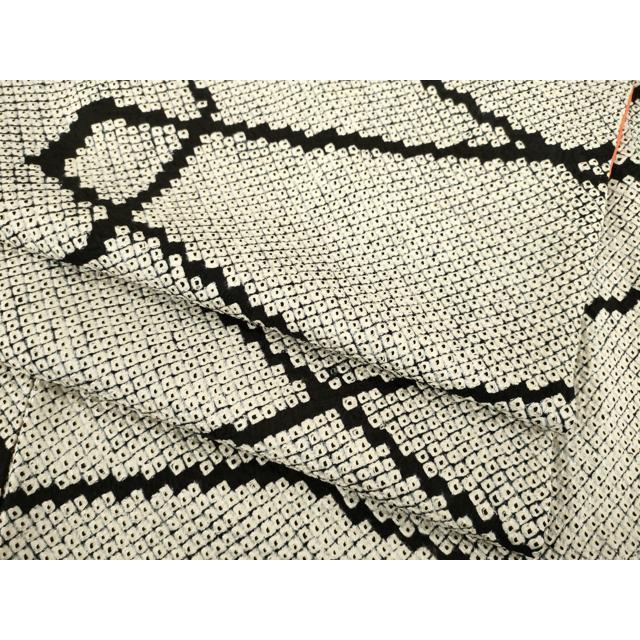 平和屋着物●上質な小紋　本疋田絞り　総絞り　幾何学文様　正絹　逸品　AABB3825ck 平和屋着物○上質な小紋 本疋田絞り 総絞り 幾何学文様 正絹