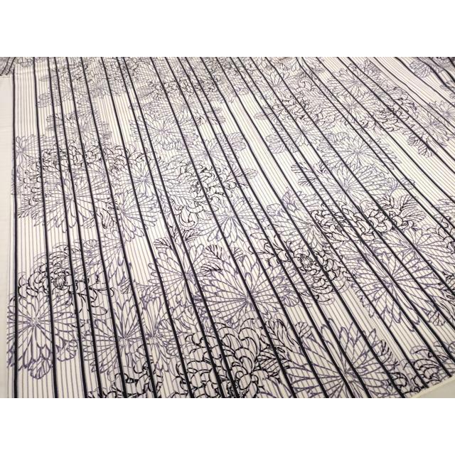 平和屋着物●上質な小紋　菊　正絹　逸品　AABB3852ck 平和屋着物○上質な小紋 菊 正絹 逸品 AABB3852ck