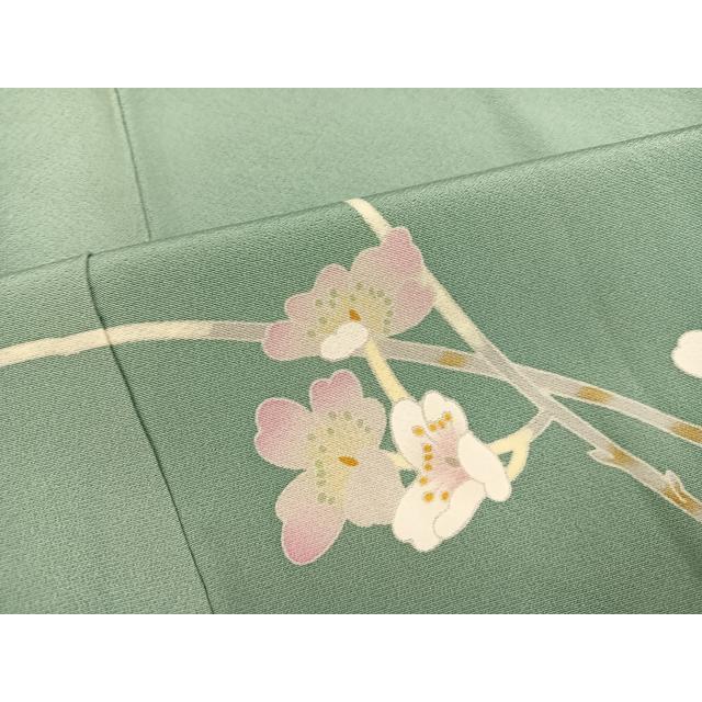 平和屋着物●京加賀友禅　百貫石峰　訪問着　枝花文　暈し染め　正絹　逸品　CABC7119yc 平和屋着物○京加賀友禅 百貫石峰 訪問着 枝花文 暈し染め 正絹 逸品