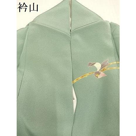 平和屋着物○京加賀友禅 百貫石峰 訪問着 枝花文 暈し染め 正絹 逸品