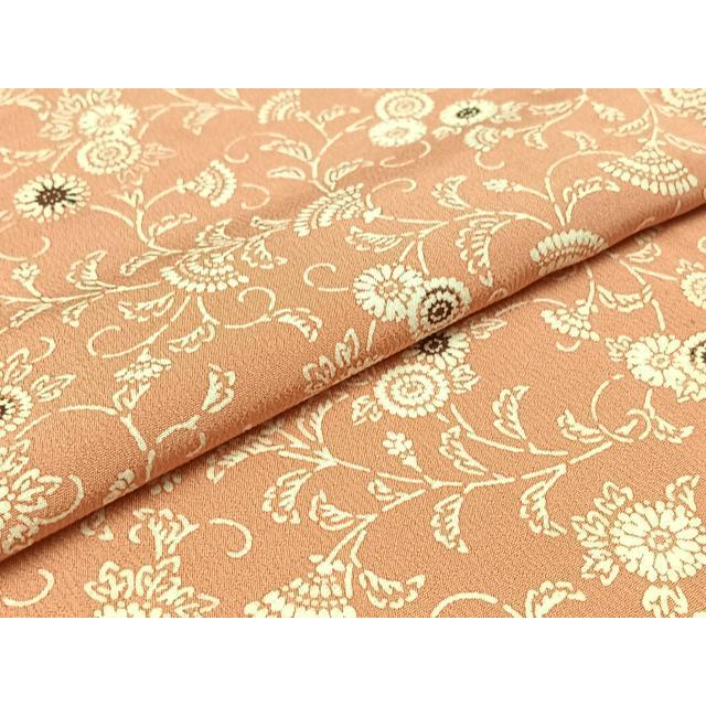 平和屋着物▽上質な小紋　単衣　更紗花文　正絹　逸品　AABB4483jh 平和屋着物▽上質な小紋 単衣 更紗花文 正絹 逸品 AABB4483jh : 平和屋