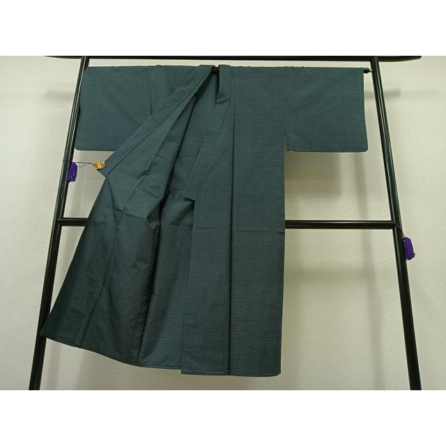 平和屋着物▽男性　本場大島紬　単衣　100亀甲　総詰め　正絹　逸品　AABB6201jh_2