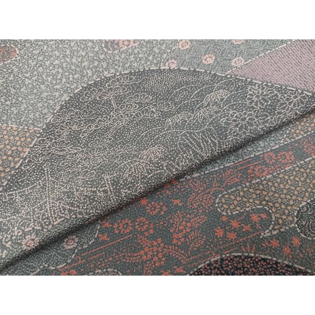 平和屋着物●人間国宝　初代六谷梅軒の息子　二代目　六谷梅軒(六谷博臣)江戸小紋　遠山霞花文　反端付き　正絹　逸品　AABB6253ph 平和屋着物○人間国宝 初代六谷梅軒の息子 二代目 六谷梅軒(六谷博臣