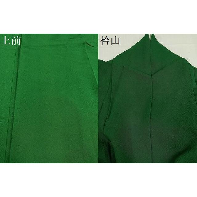 平和屋着物○豪華振袖 色無地 深緑色 正絹 逸品 AABB6310ph : 平和屋