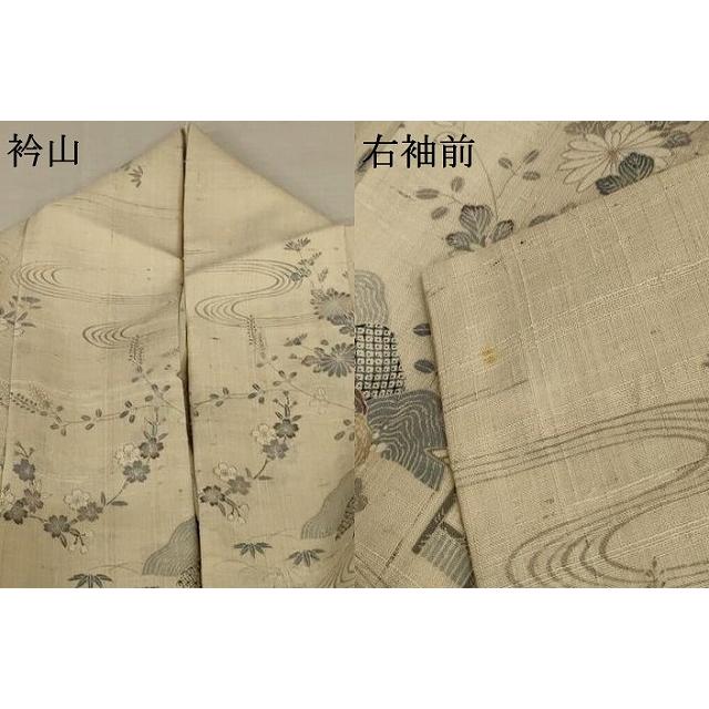 平和屋着物＊夏物　染織の名門　しょうざん  生紬　訪問着　紗　風景文　正絹　逸品　AABB6694jd 平和屋着物＊夏物 染織の名門 しょうざん 生紬 訪問着 紗 風景文 正絹